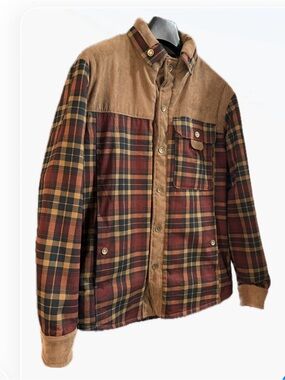 Sherpa-Lined Plaid
Flannel Shirt Jacket
CORDUROY YOKE · AUTUMN COLORWAY